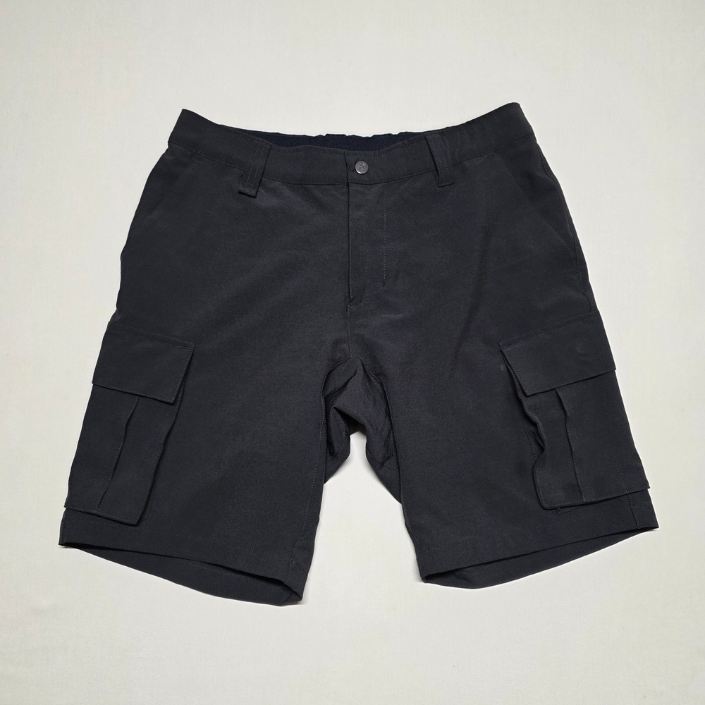 BYLT Premium Basics Mens Kinetic Cargo Shorts Black Size 32 Performance